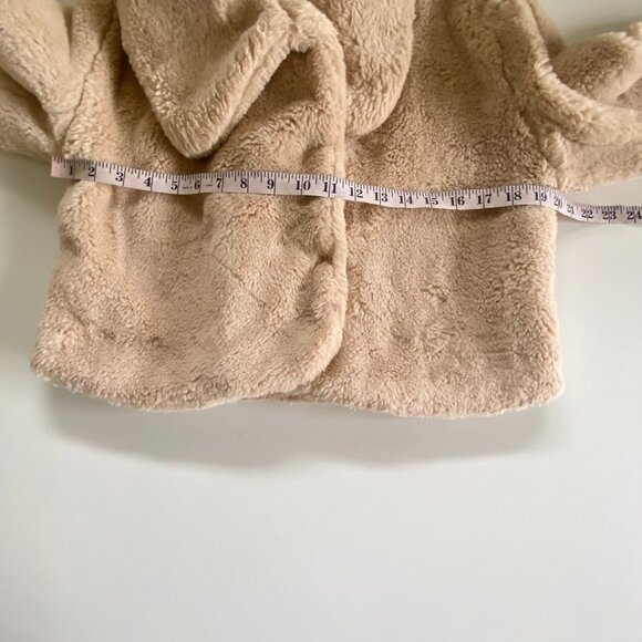 Miami Faux Fur Cropped Tan Jacket Sz Sm - Picture 9 of 12
